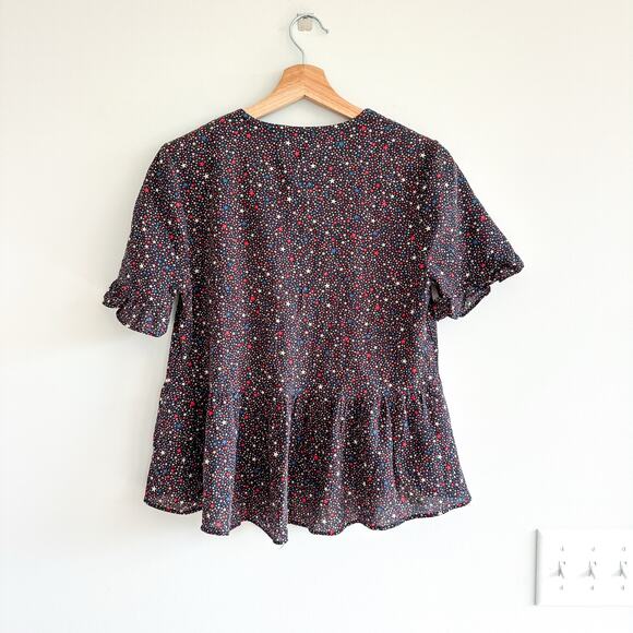 Madewell Studio Ruffle-Hem Top in Starry Night - Picture 3 of 9